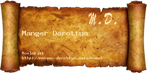 Manger Dorottya névjegykártya