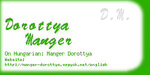 dorottya manger business card